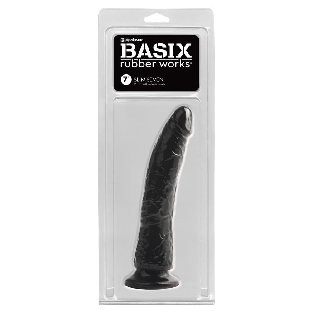 Ομοίωμα πέους με βεντούζα 7" Basix Slim