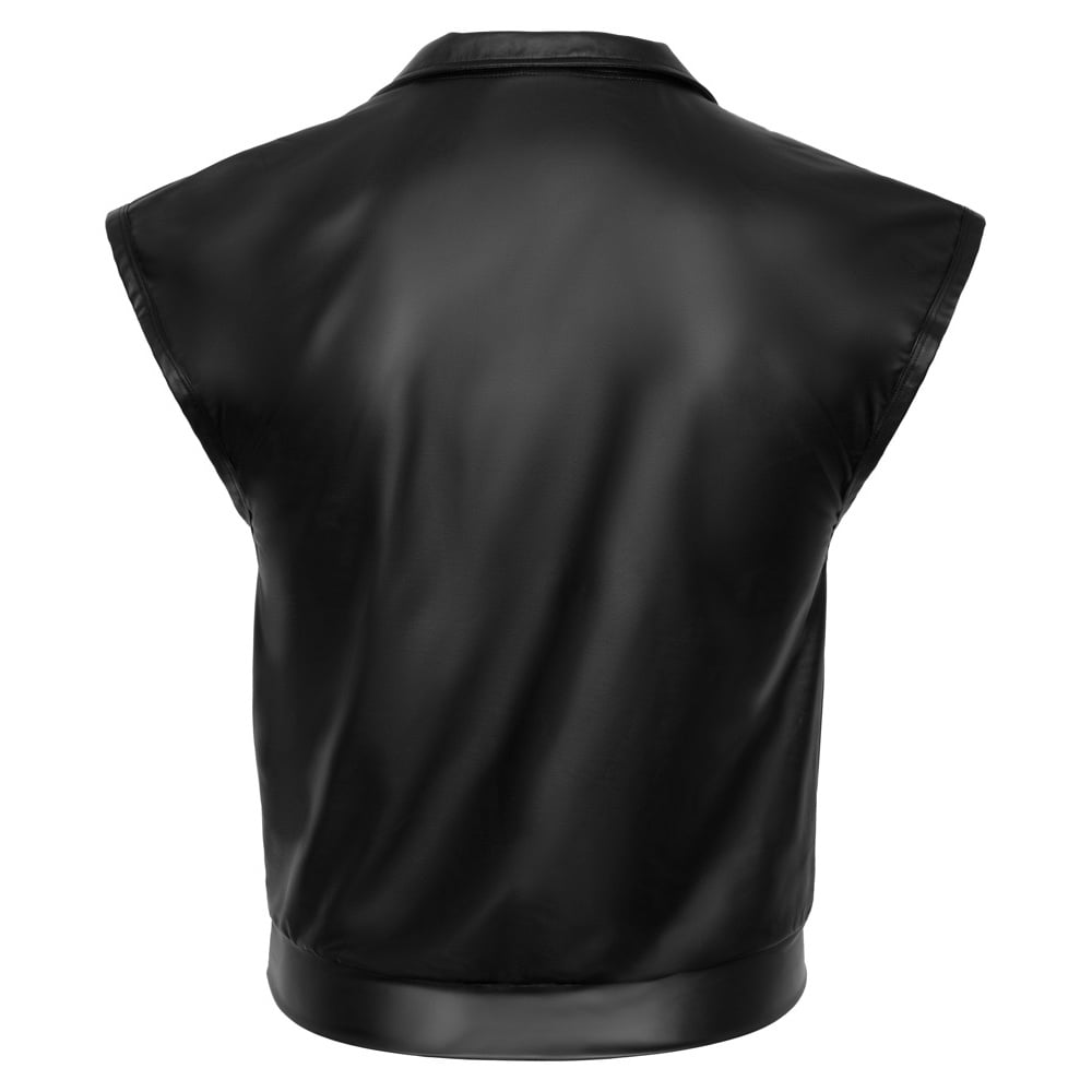 Μαύρη μπλούζα με ανοιχτό γιακά NEK