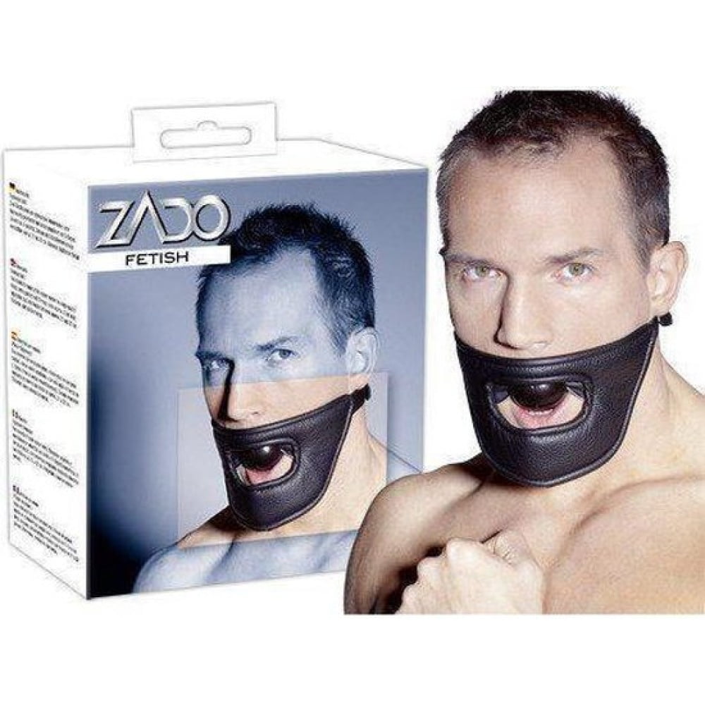 Δερμάτινο φίμωτρο στόματος Σιλικόνης Leather Gag silicone soft Zado