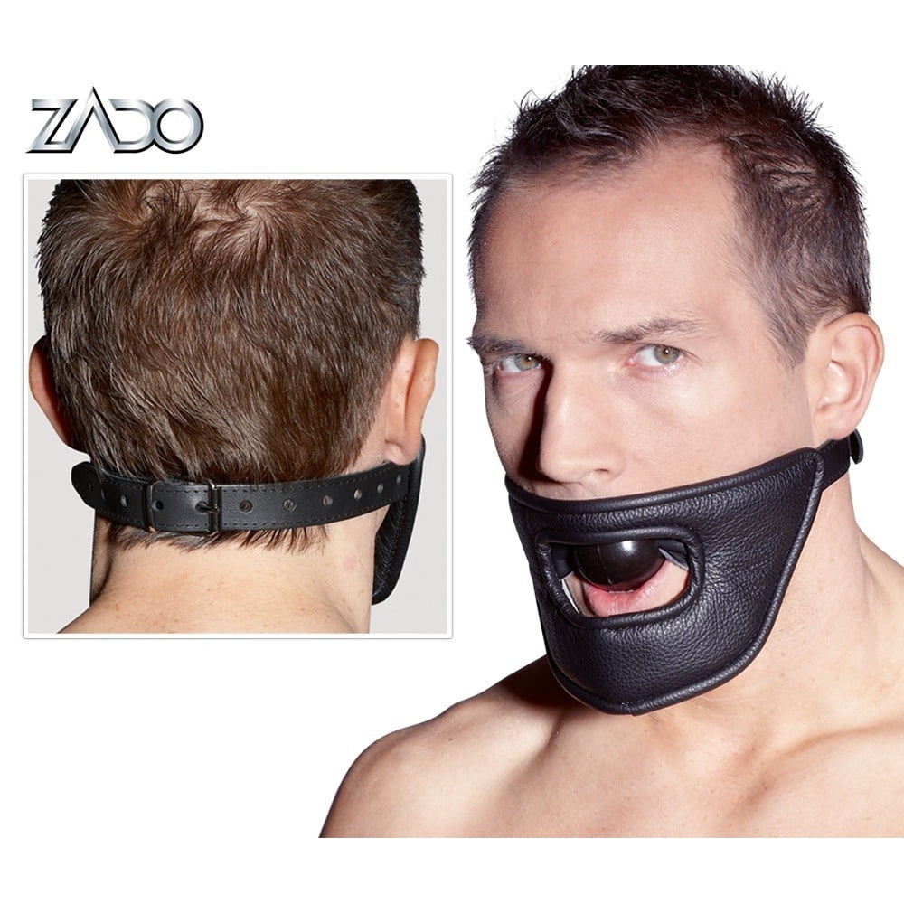 Δερμάτινο φίμωτρο στόματος Σιλικόνης Leather Gag silicone soft Zado