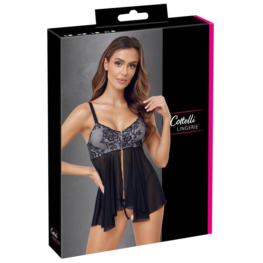 Σετ Babydoll με στρίνγκ σε δαντέλα Cottelli Collection