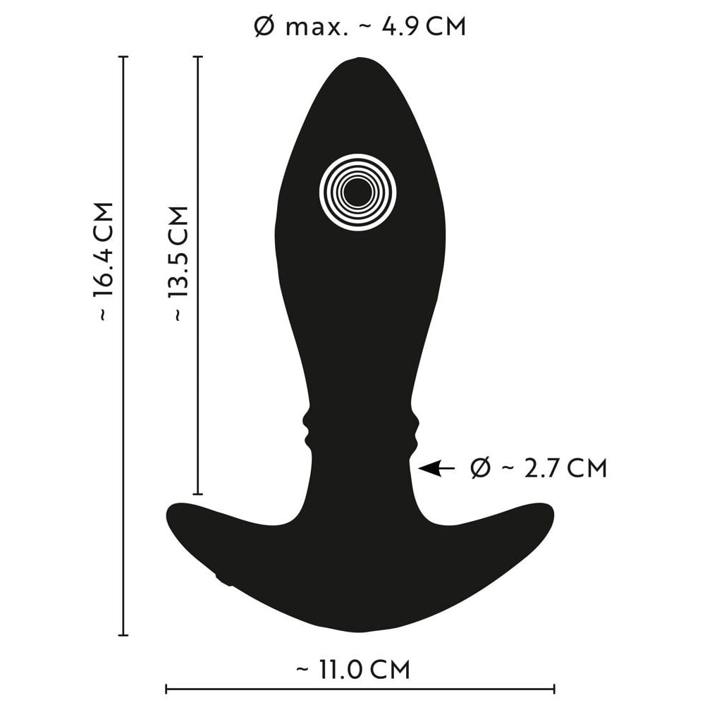 Πρωκτική Σφήνα RC Moving Rings Butt Plug